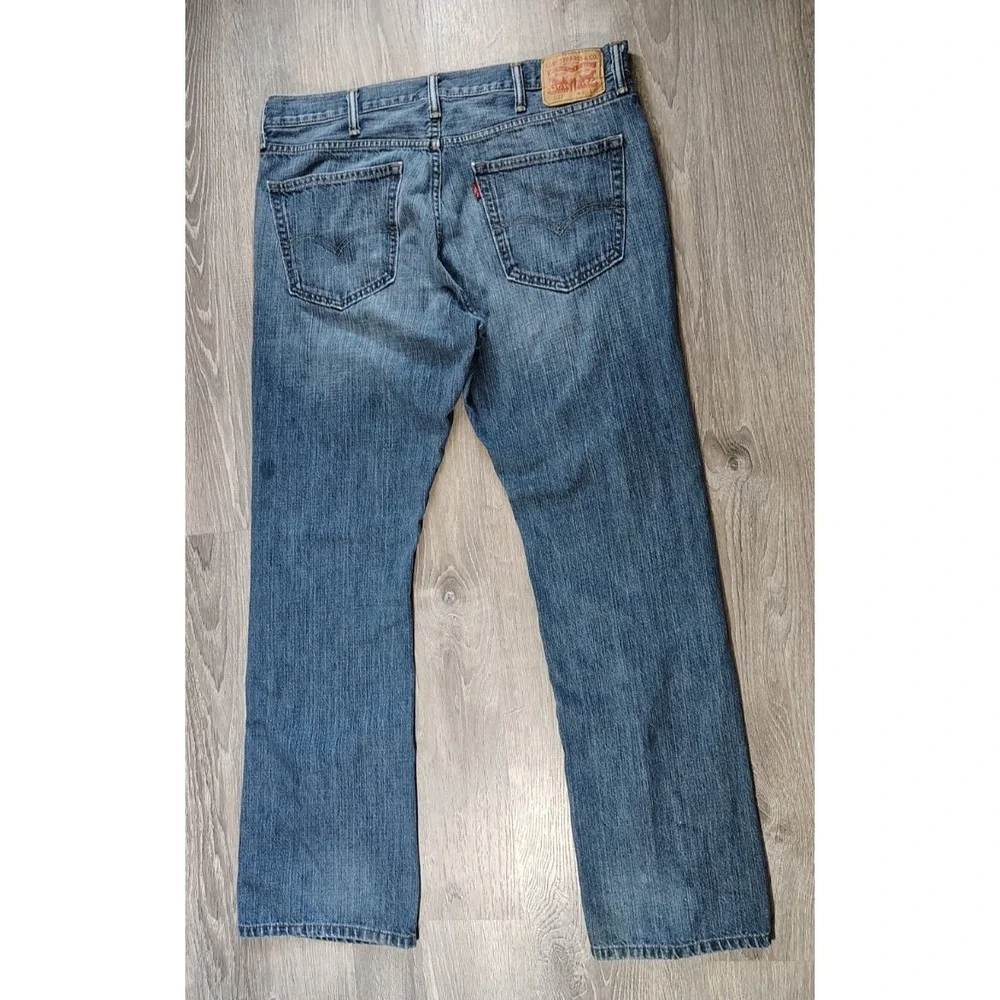 Levis 527 Jeans Mens 38x32 Bootcut Blue Denim Cowboy Western Cotton Red‎ Tab